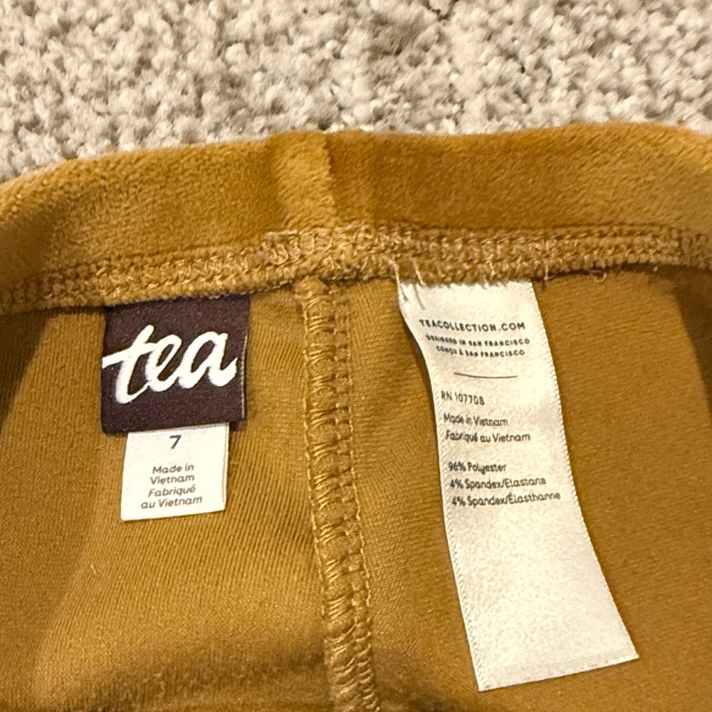 Tea Collection Velvet Leggings Trio - Black, Green, Gold - Picture 3 of 6